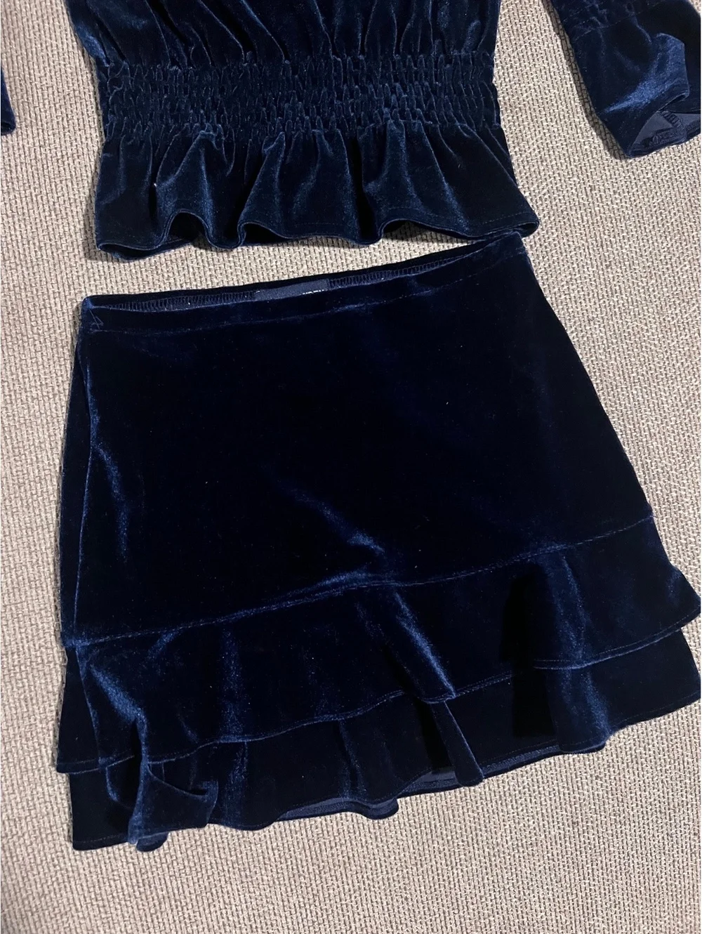 Vintage Ralph Lauren Blue Velvet Set